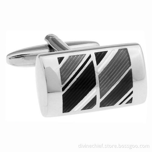 High Quality Men Enamel Cufflinks Custom Copper/Silver/Stainless Steel Cufflinks